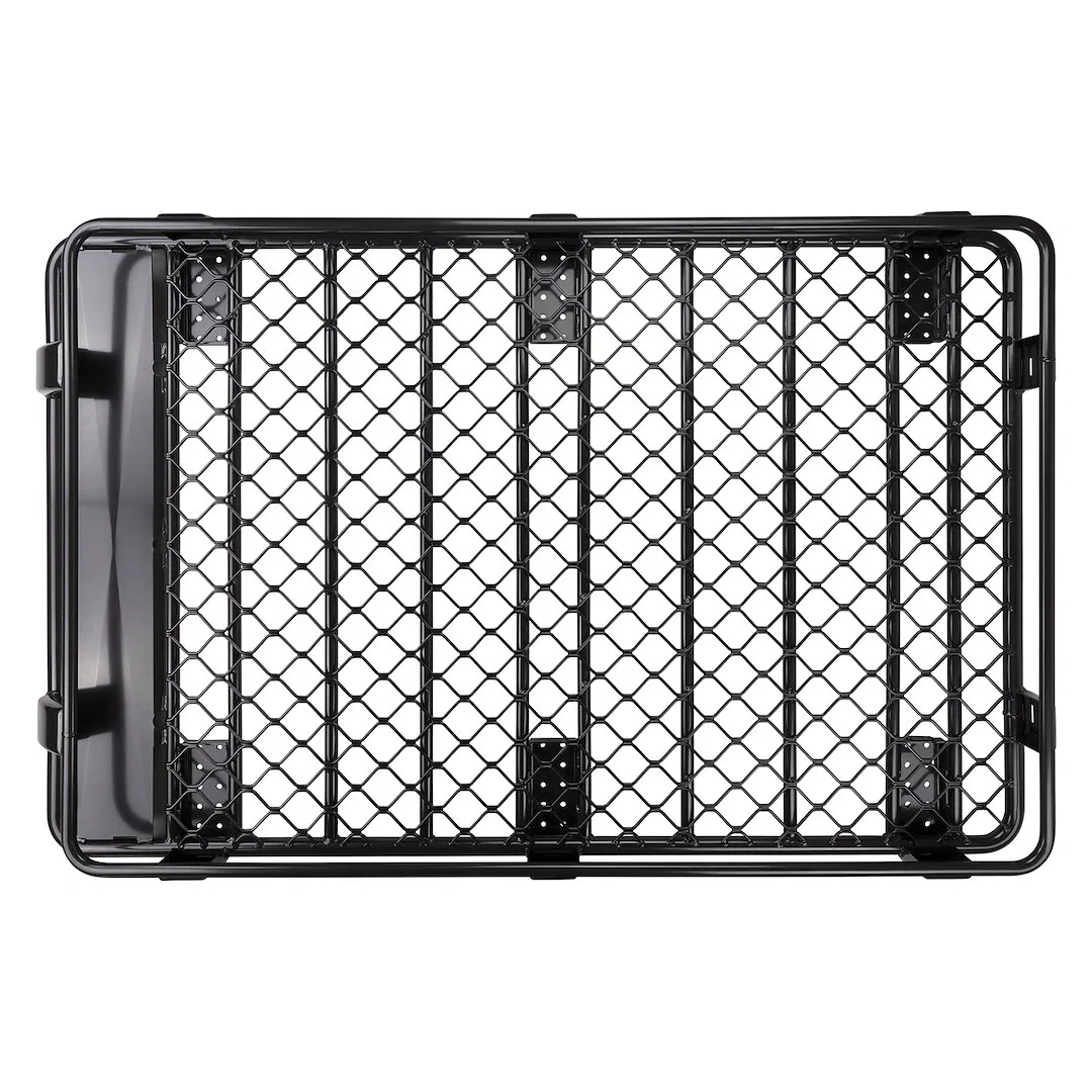 4913010M – ARB USA Roof Basket, 70 Inch Long x 44 Inch Wide 330lbs Weight Capacity Painted Black Alloy With Mesh Floo...